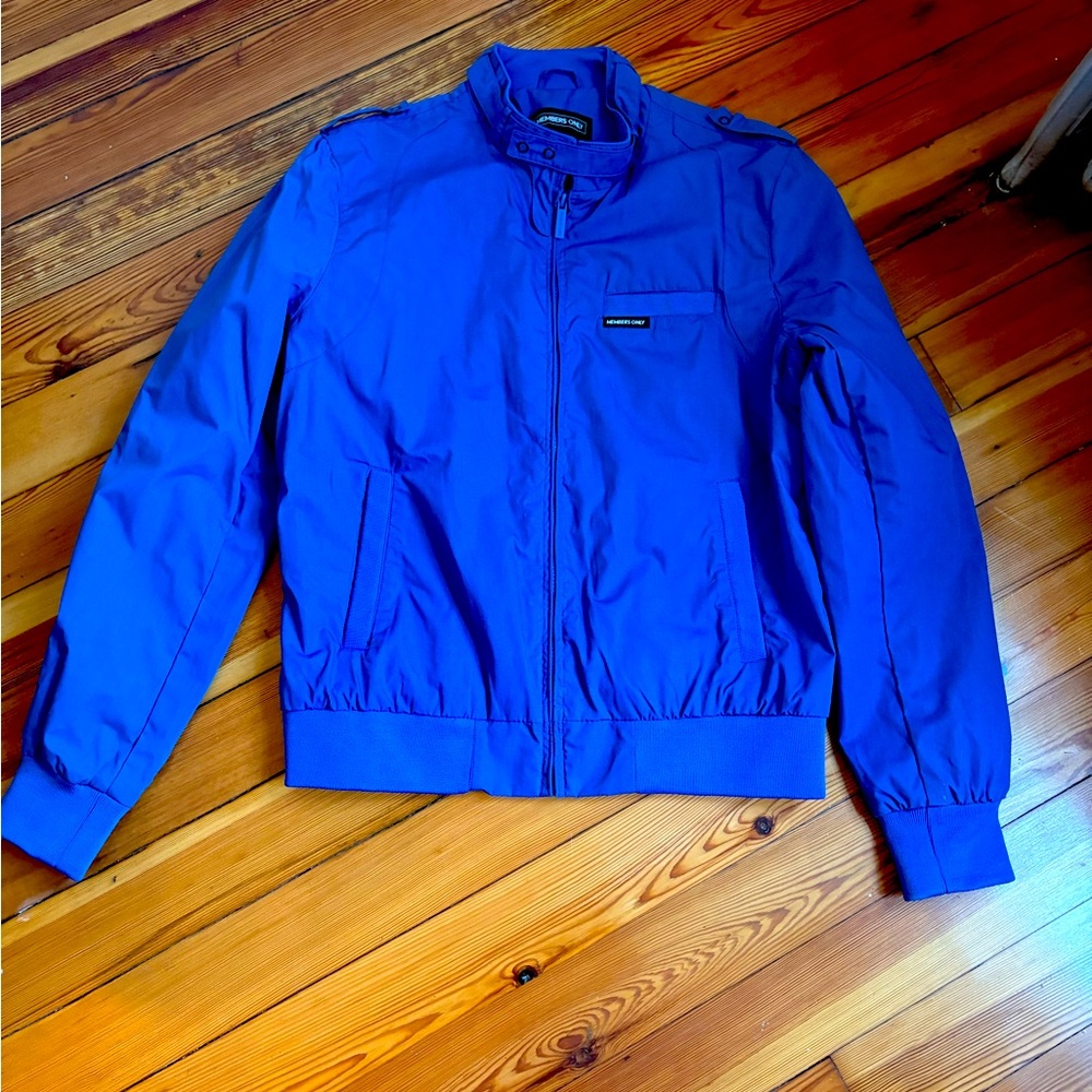 Blue Members Only Jacket - Medium